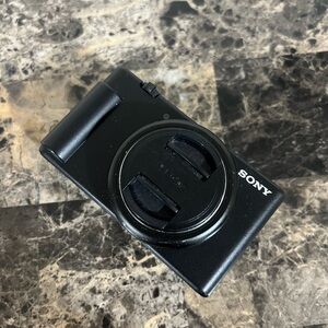 Sony ZV1f Black Compact Camera Body with Lens Cap Attached